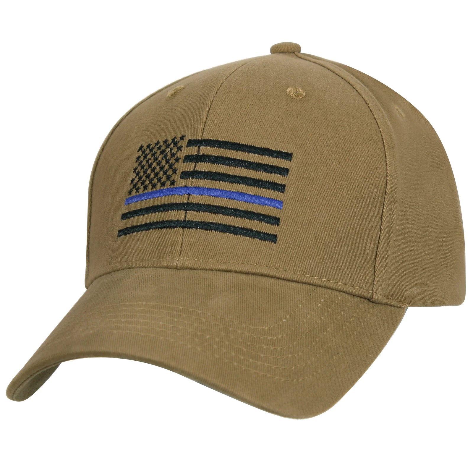 Thin Blue Line Flag Low Profile Cap - Coyote Brown