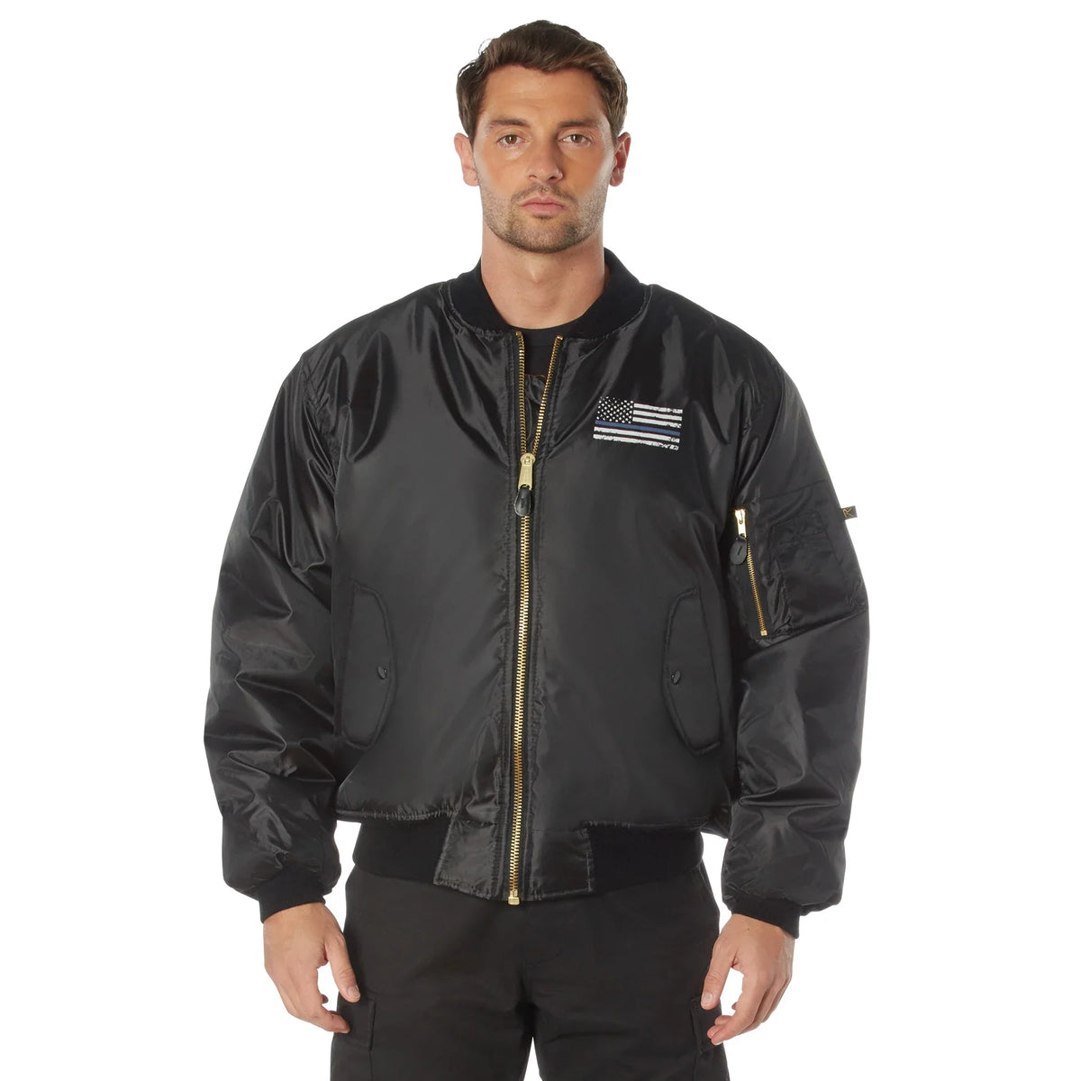 Thin Blue Line Flag Ma-1 Flight Jacket