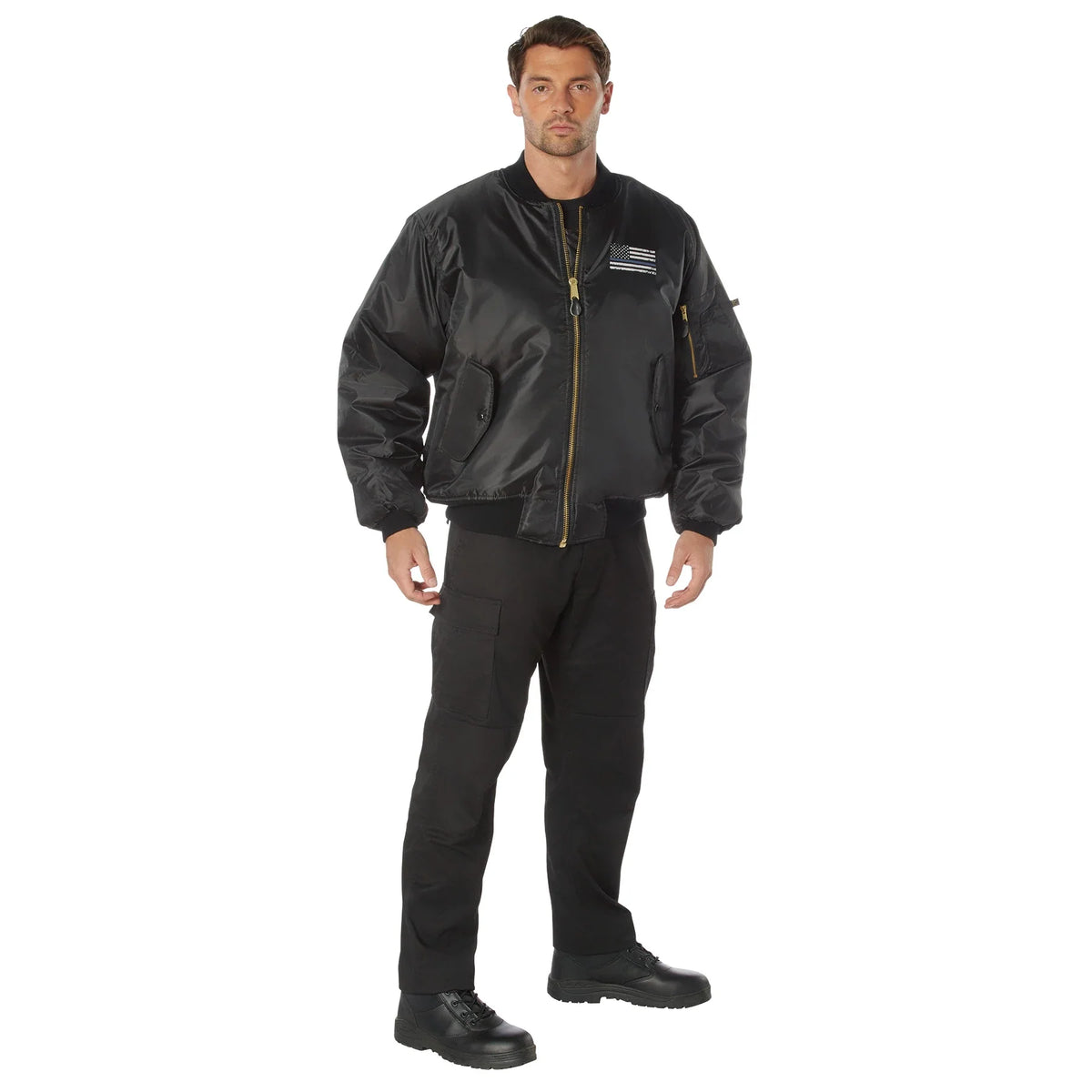 Thin Blue Line Flag Ma-1 Flight Jacket