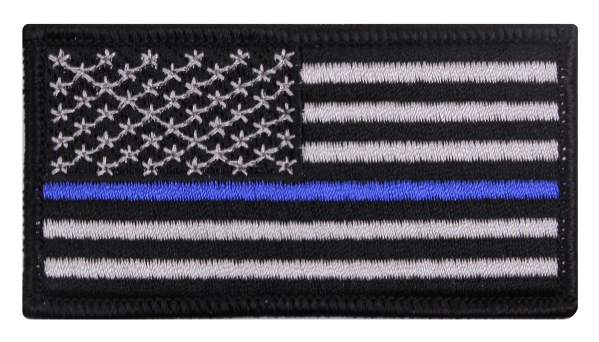 Thin Blue Line Flag Patch - Iron