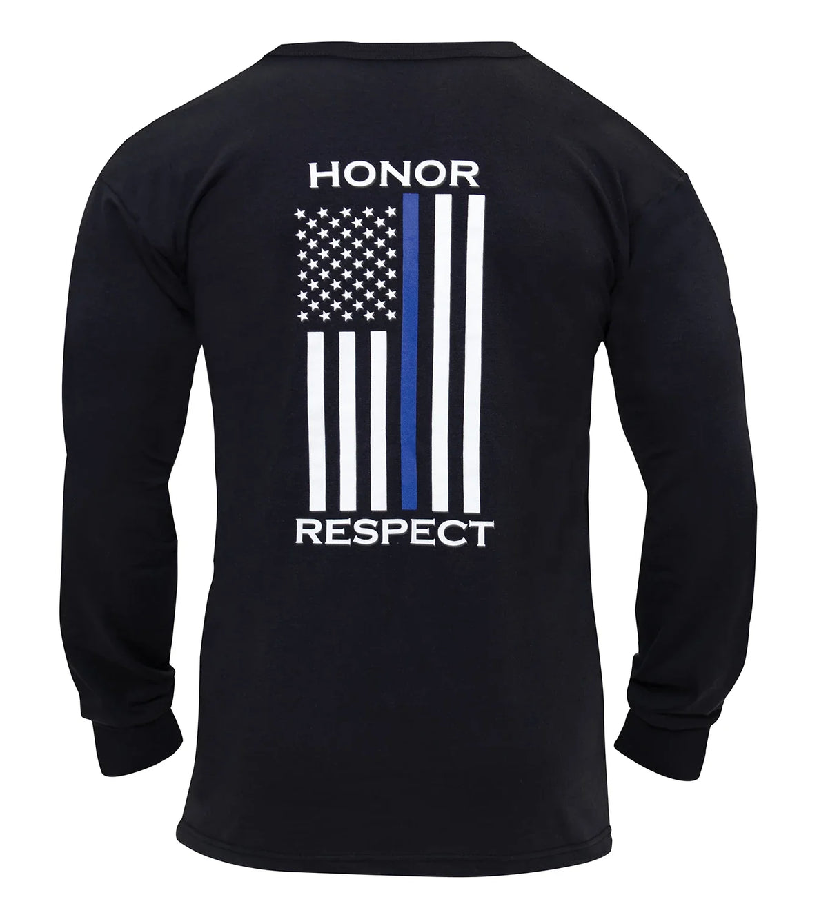 Thin Blue Line Honor and Respect Long Sleeve T-shirt - s