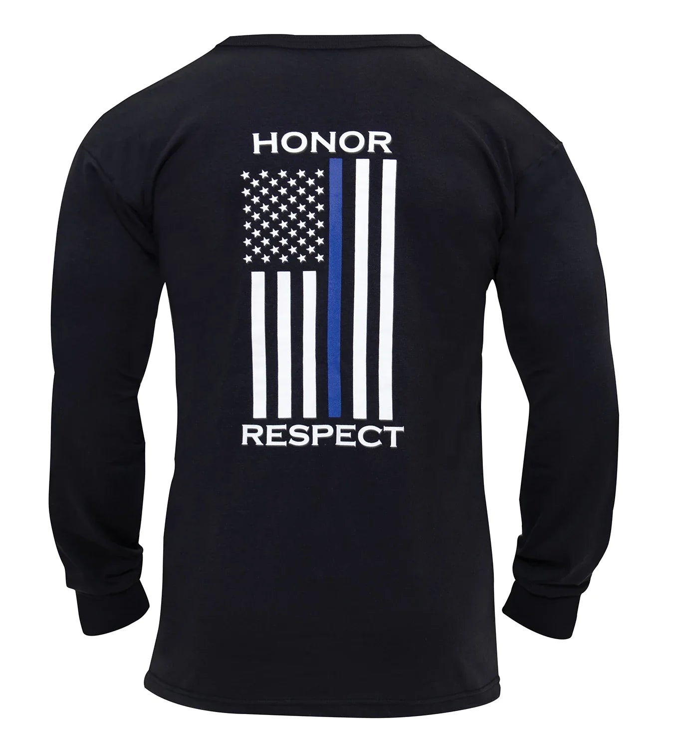Thin Blue Line Honor and Respect Long Sleeve T-shirt - s