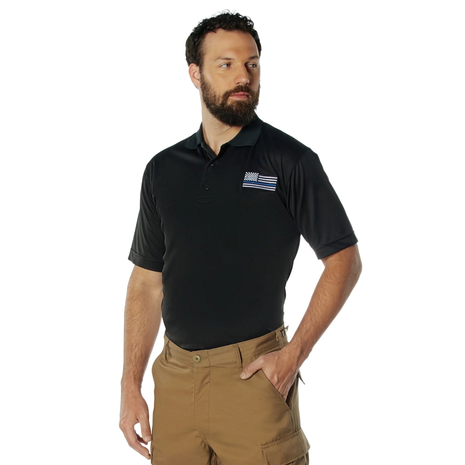 Thin Blue Line Moisture Wicking Polo - s