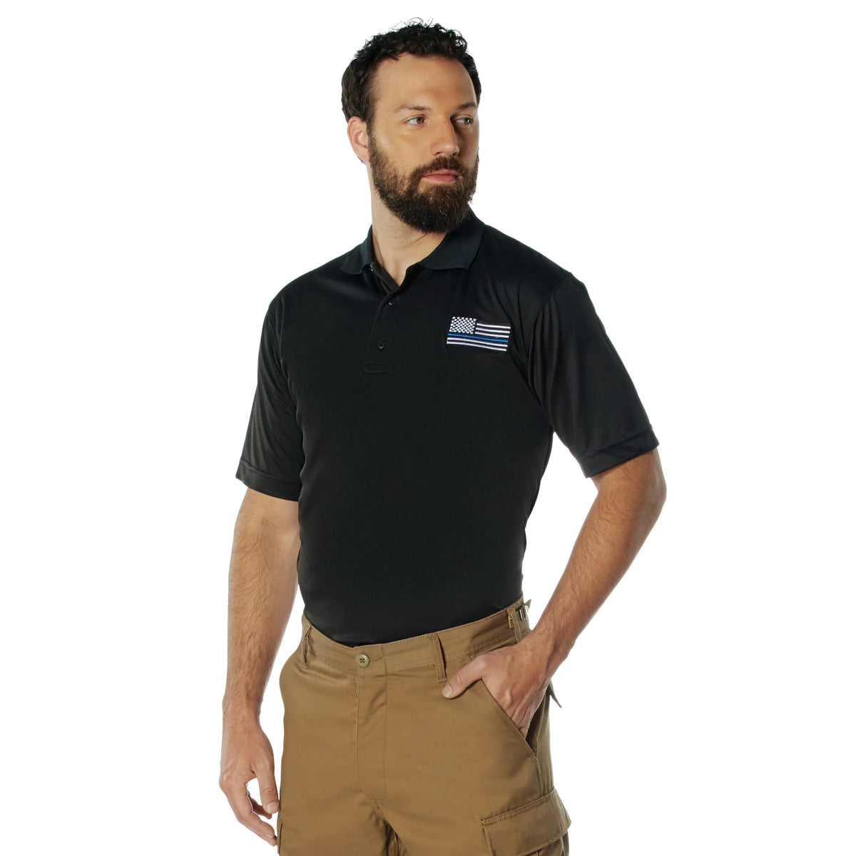 Thin Blue Line Moisture Wicking Polo