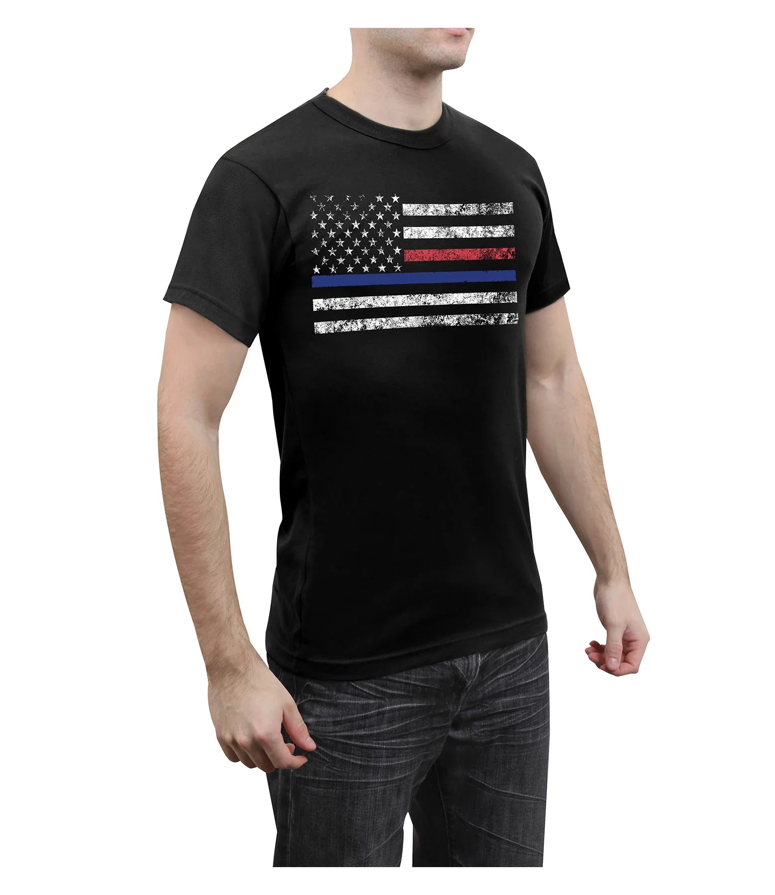 Thin Blue Line & Red T-shirt - s