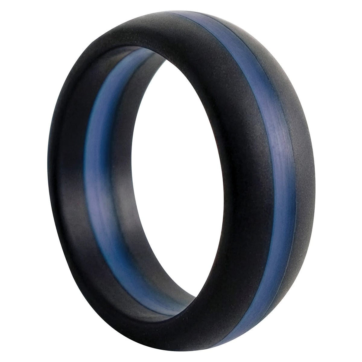 Thin Blue Line Silicone Ring