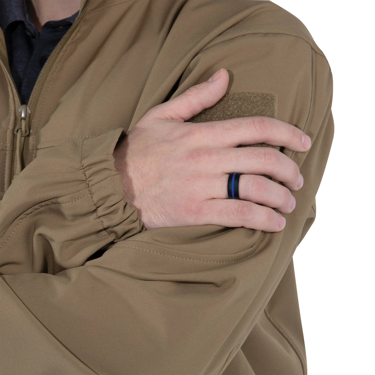 Thin Blue Line Silicone Ring