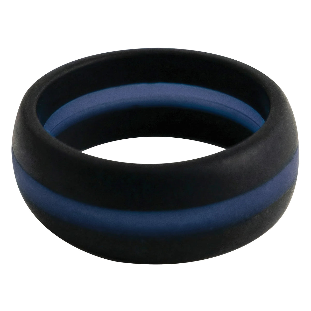 Thin Blue Line Silicone Ring