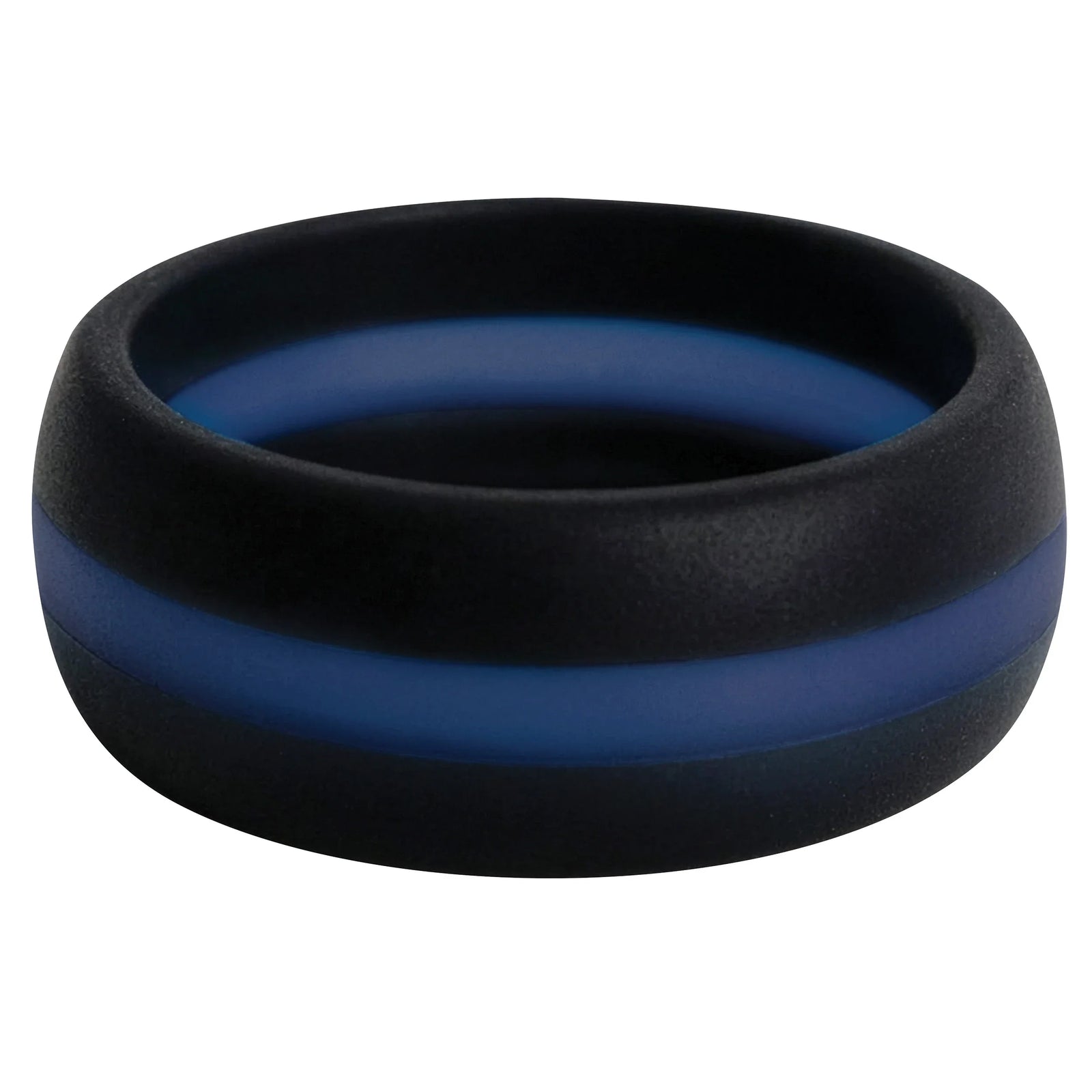 Thin Blue Line Silicone Ring