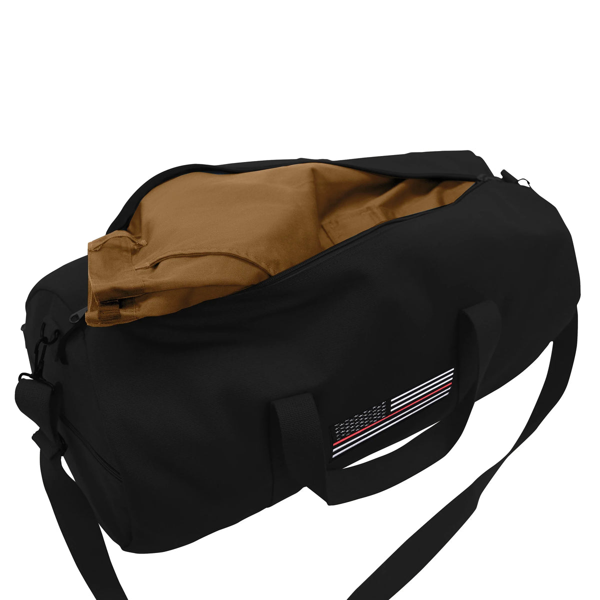 Thin Red Line Canvas Shoulder Duffle Bag - 19 Inch