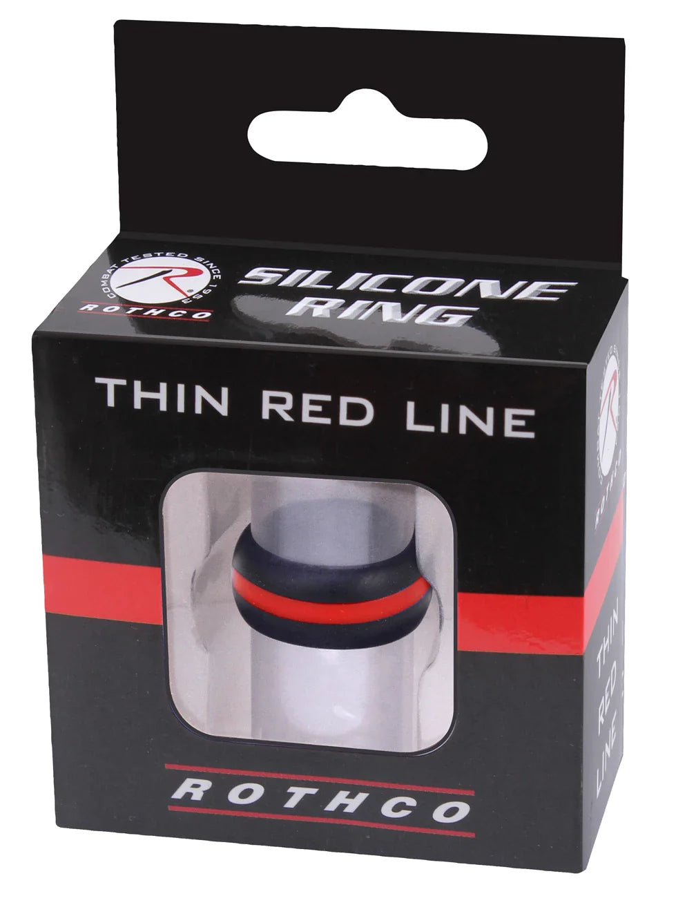 Thin Red Line Silicone Ring