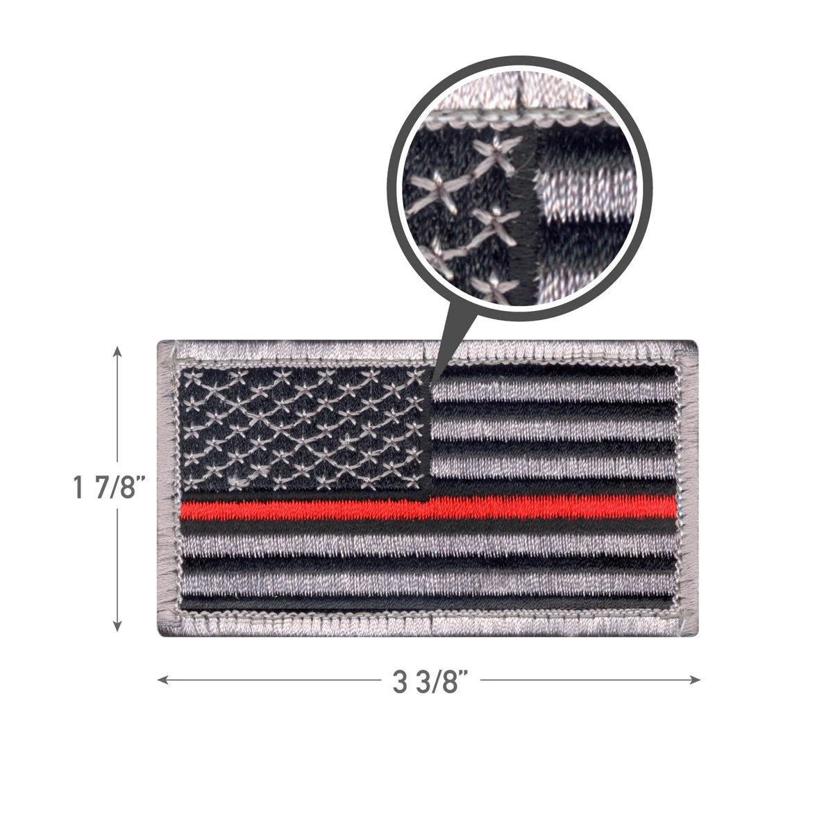 Thin Red Line us Flag Patch - Hook Back