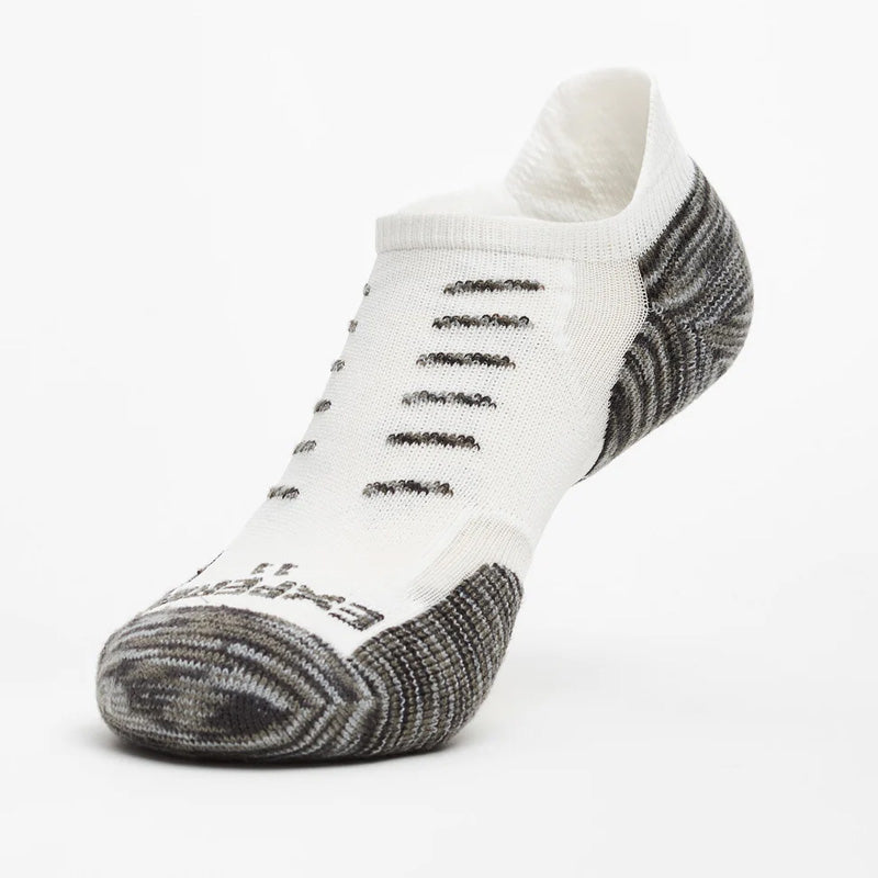 Thor-lo Experia Techfit Light Cushion no Show Socks Tab Rocket Grip (white Grey)