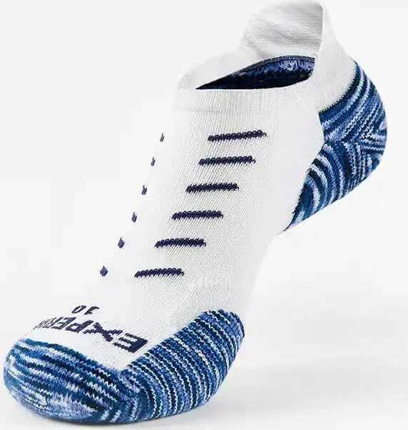 Thor-lo Experia Techfit Light Cushion no Show Tab Rocket Grip Socks - White Gray - l