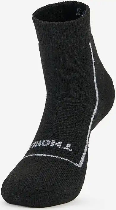 Thor-lo Pickleball Light Cushion Ankle Socks - Black