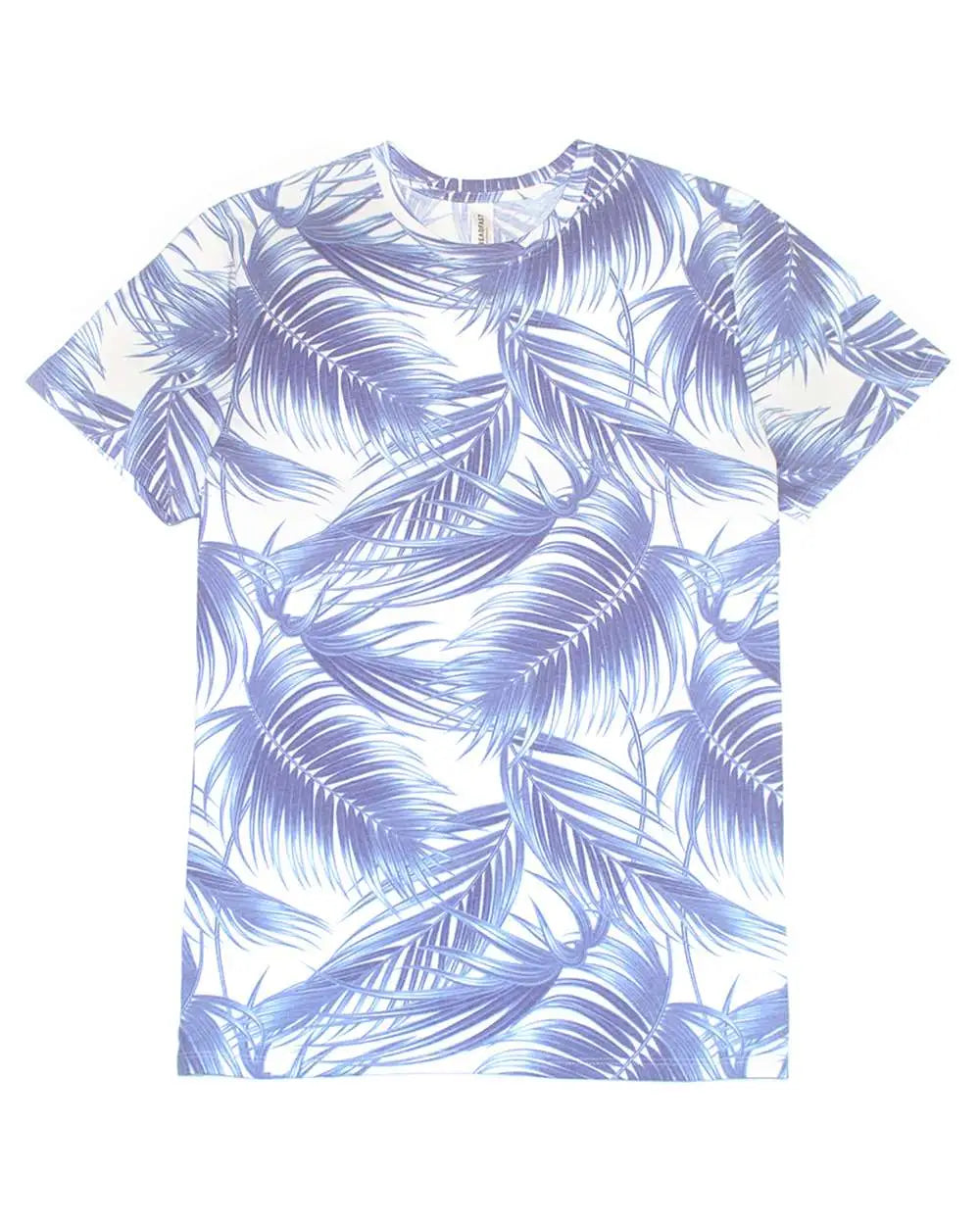 Threadfast Apparel 100a Ultimate Cvc T-shirt - Palm Paradise - Blue White / Xs