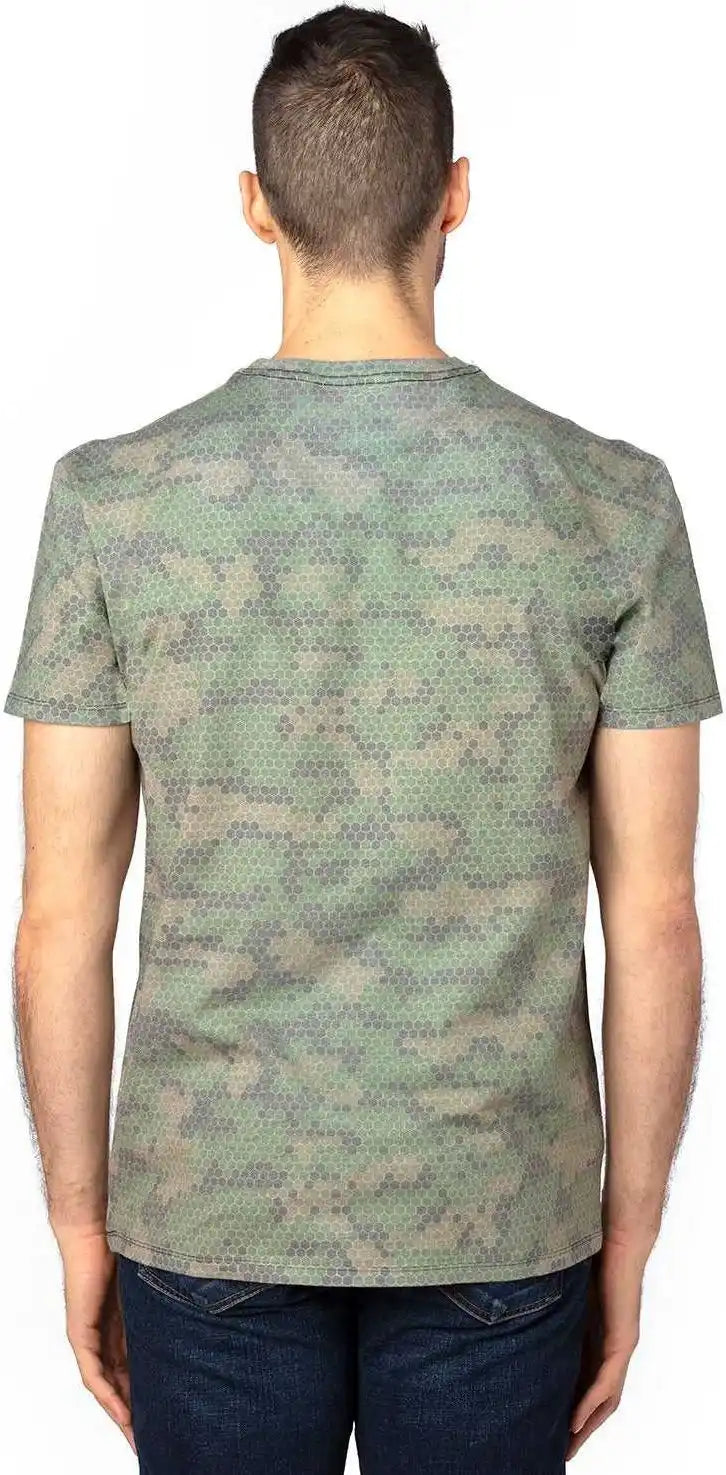 Threadfast Apparel 100a Unisex Ulightimate T-shirt - Green Hex Camo