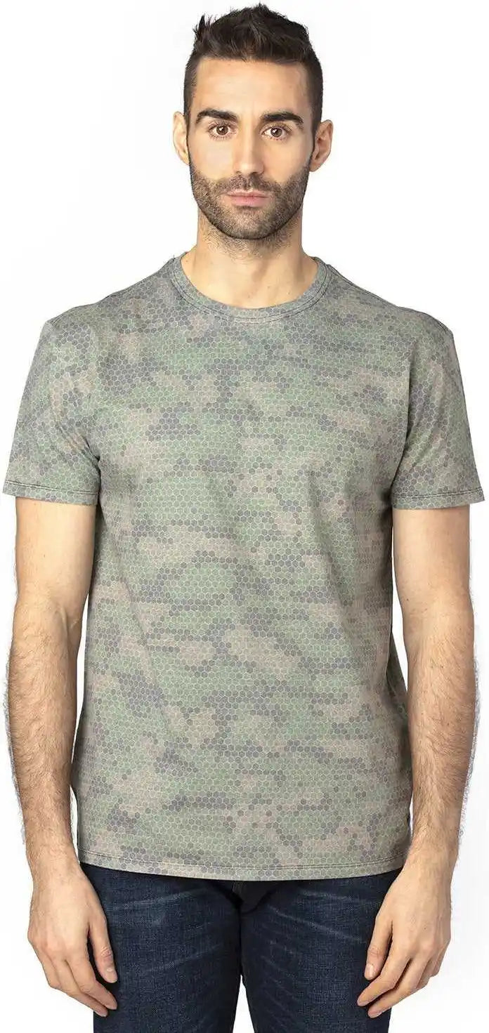 Threadfast Apparel 100a Unisex Ulightimate T-shirt - Green Hex Camo