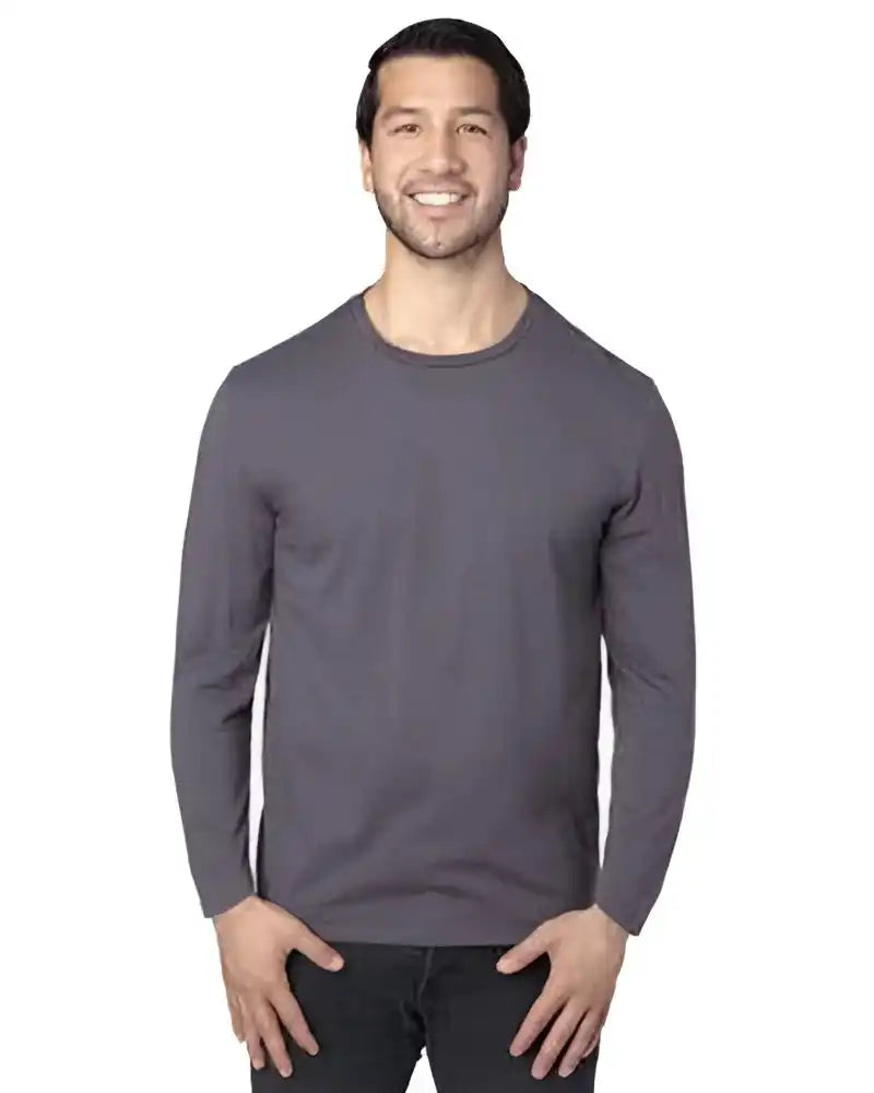 Threadfast Apparel 100ls Unisex Ulightimate Long-sleeve T-shirt - Graphite