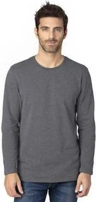 Threadfast Apparel 100ls Unisex Ulightimate Long-sleeve T-shirt - Charcoal Heather