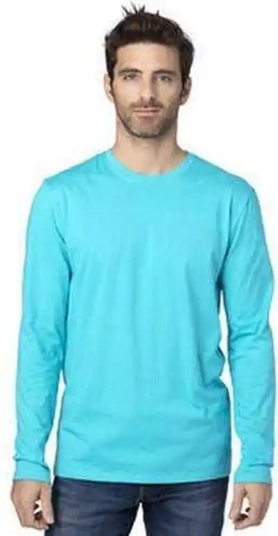Threadfast Apparel 100ls Unisex Ulightimate Long-sleeve T-shirt - Pacific Blue