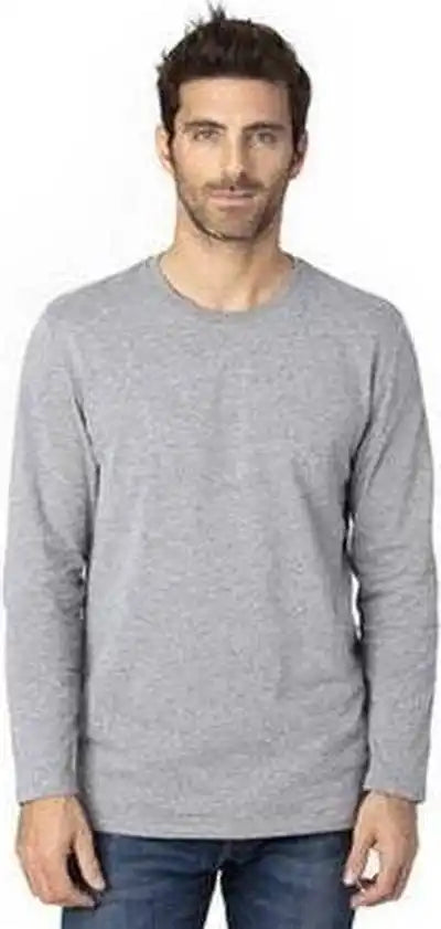 Threadfast Apparel 100ls Unisex Ulightimate Long Sleeve t Shirt Heather Gray