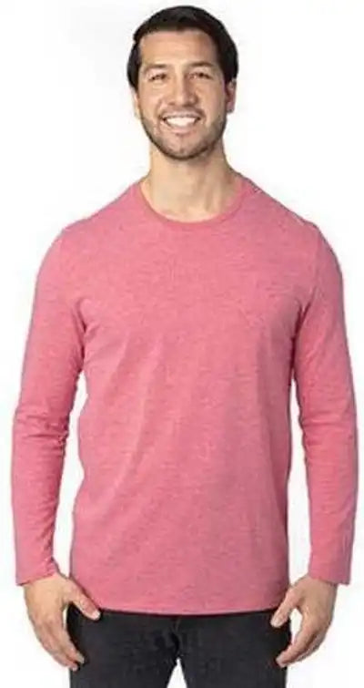 Threadfast Apparel 100ls Unisex Ulightimate Long-sleeve T-shirt - Red Heather