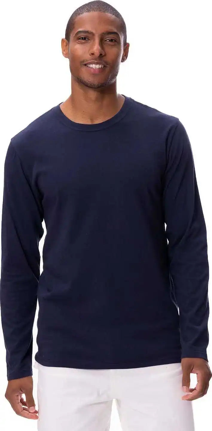 Threadfast Apparel 180ls Unisex Ultimate Long Sleeve t Shirt Midnight Navy