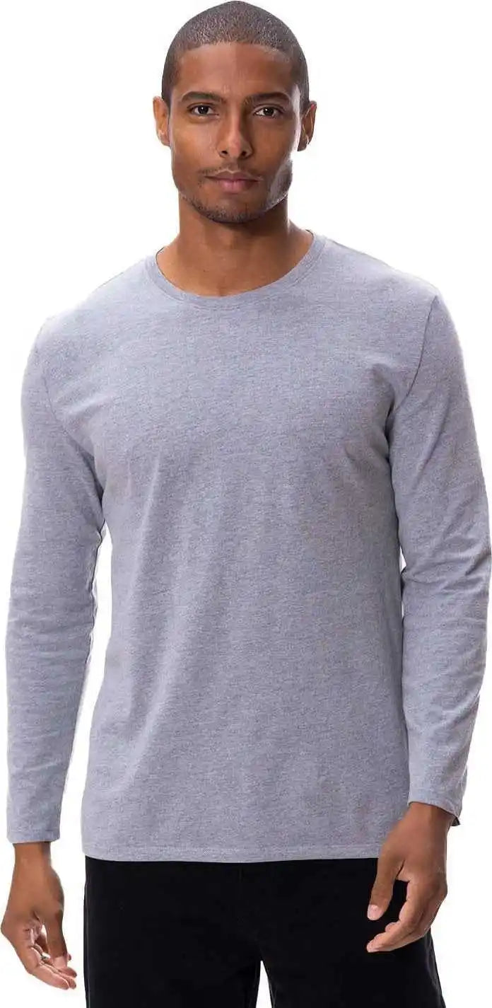 Threadfast Apparel 180ls Unisex Ultimate Long Sleeve t Shirt Heather Gray