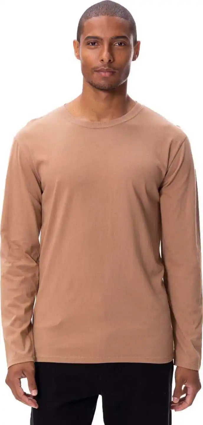 Threadfast Apparel 180ls Unisex Ultimate Long Sleeve t Shirt Nutmeg