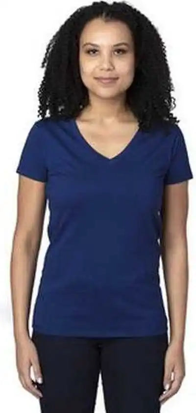 Threadfast Apparel 200rv Ladies’ Ulightimate V-neck T-shirt - Navy