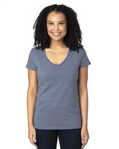Threadfast Apparel 200rv Ladies’ Ulightimate V-neck T-shirt - Navy Heather