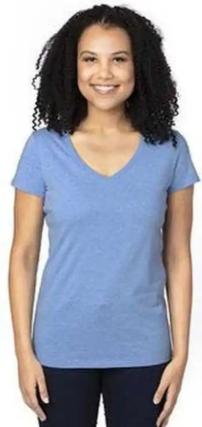 Threadfast Apparel 200rv Ladies’ Ulightimate v Neck t Shirt Royal Heather