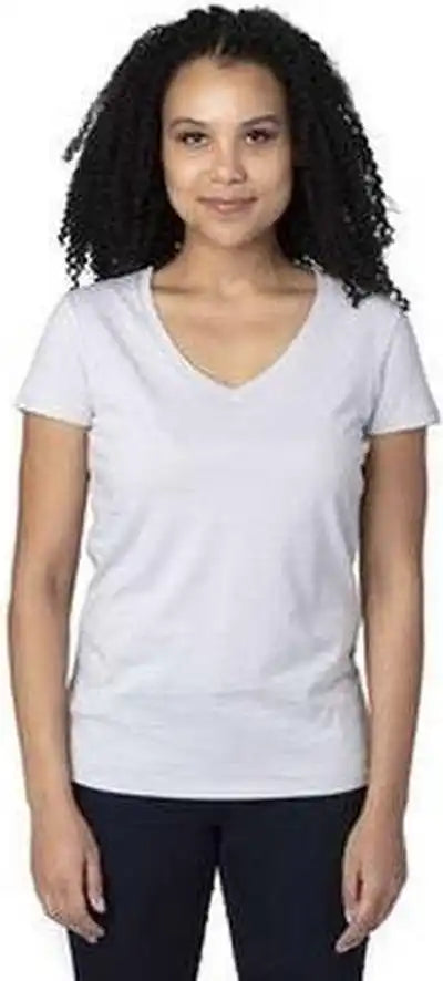 Threadfast Apparel 200rv Ladies’ Ulightimate V-neck T-shirt - Silver