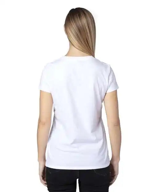 Threadfast Apparel 200rv Women’s Ultimate Cvc V-neck T-shirt - White - s