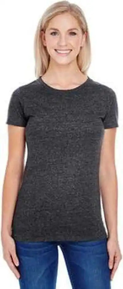 Threadfast Apparel 202a Ladies’ Triblend Short-sleeve T-shirt - Black