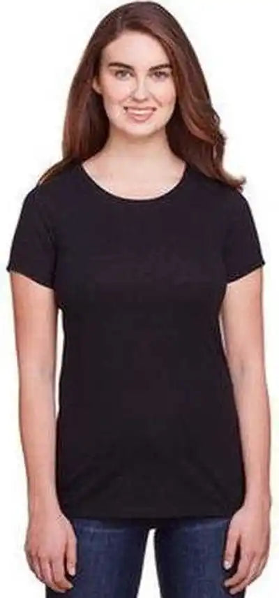 Threadfast Apparel 202a Ladies’ Triblend Short-sleeve T-shirt - Solid Black