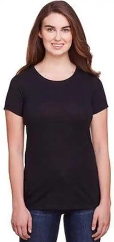 Threadfast Apparel 202a Ladies’ Triblend Short-sleeve T-shirt - Solid Black