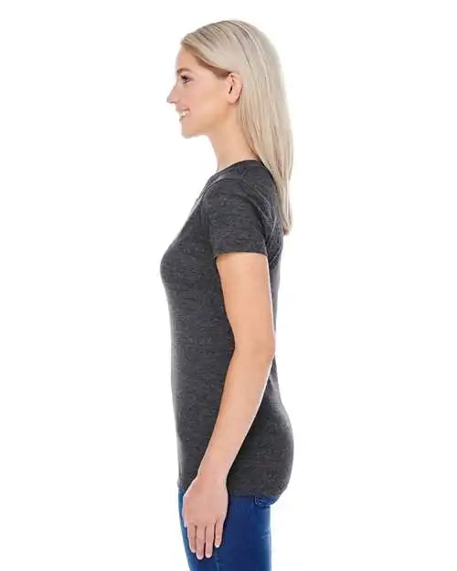 Threadfast Apparel 202a Women’s Tri-blend Short-sleeve T-shirt - Black Triblend - s