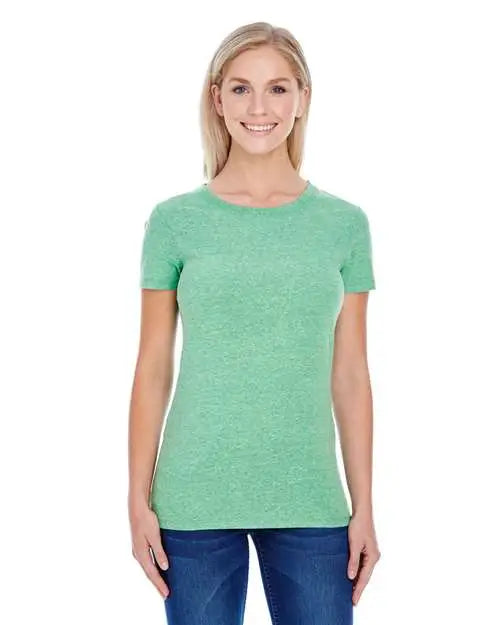 Threadfast Apparel 202a Women’s Tri-blend Short-sleeve T-shirt - Green Triblend - s