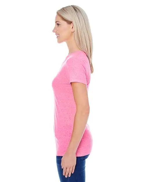 Threadfast Apparel 202a Women’s Tri-blend Short-sleeve T-shirt - Neon Pink Triblend - s