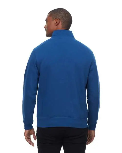Threadfast Apparel 320q Ultimate Fleece Quarter-zip Sweatshirt - Navy
