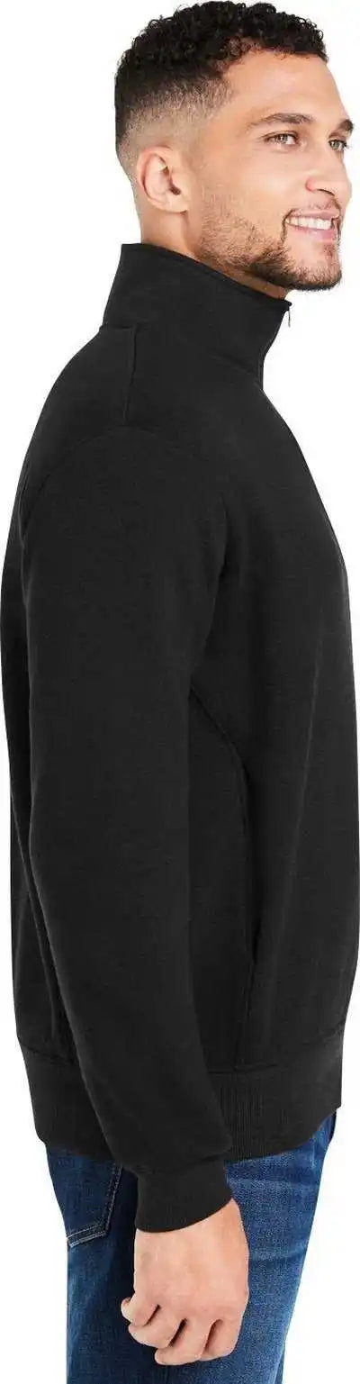 Threadfast Apparel 320q Unisex Ultimate Fleece Quarter Zip Sweatshirt Black
