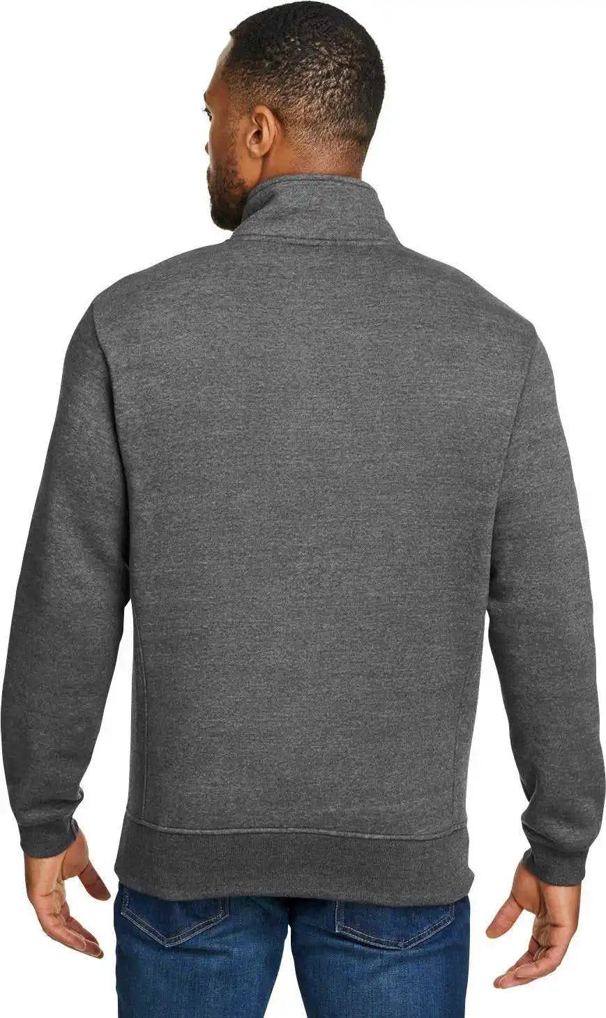 Threadfast Apparel 320q Unisex Ultimate Fleece Quarter Zip Sweatshirt Charcoal Heather