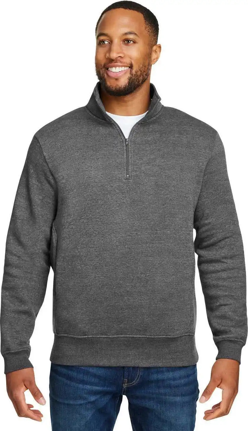 Threadfast Apparel 320q Unisex Ultimate Fleece Quarter Zip Sweatshirt Charcoal Heather