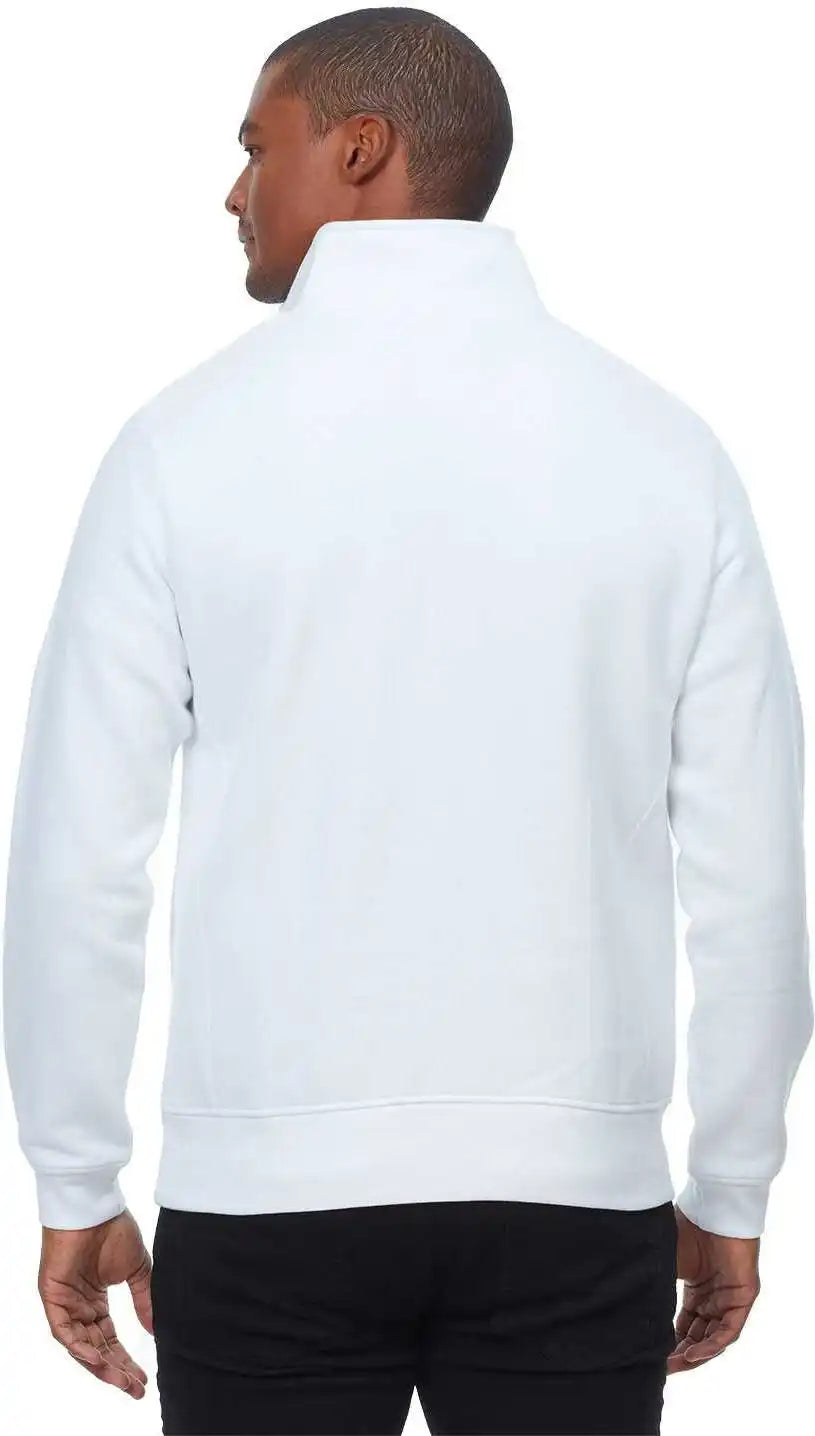 Threadfast Apparel 320q Unisex Ultimate Fleece Quarter-zip Sweatshirt - White