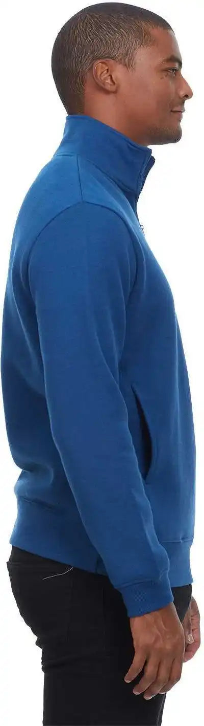Threadfast Apparel 320q Unisex Ultimate Fleece Quarter Zip Sweatshirt Heather Gray