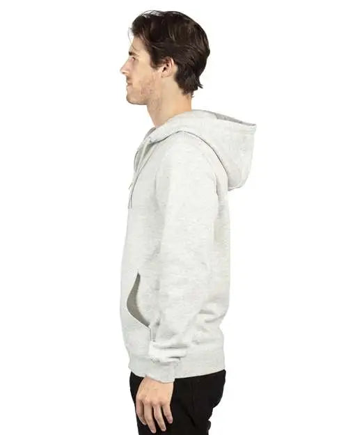 Threadfast Apparel 320z Fleece Full-zip Hooded Sweatshirt - Oatmeal Heather