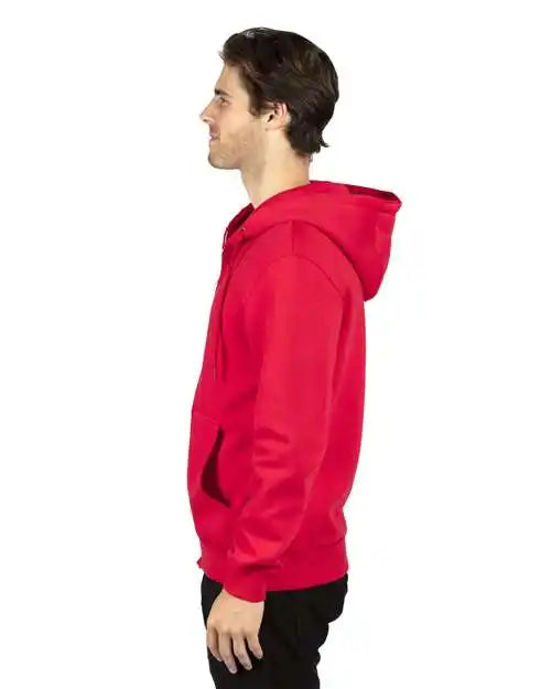 Threadfast Apparel 320z Fleece Full-zip Hooded Sweatshirt - Red - Xs
