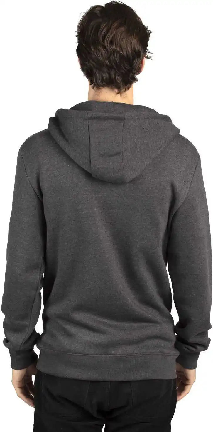 Threadfast Apparel 320z Unisex Ulightimate Fleece Full-zip Hooded Sweatshirt - Charcoal Heather